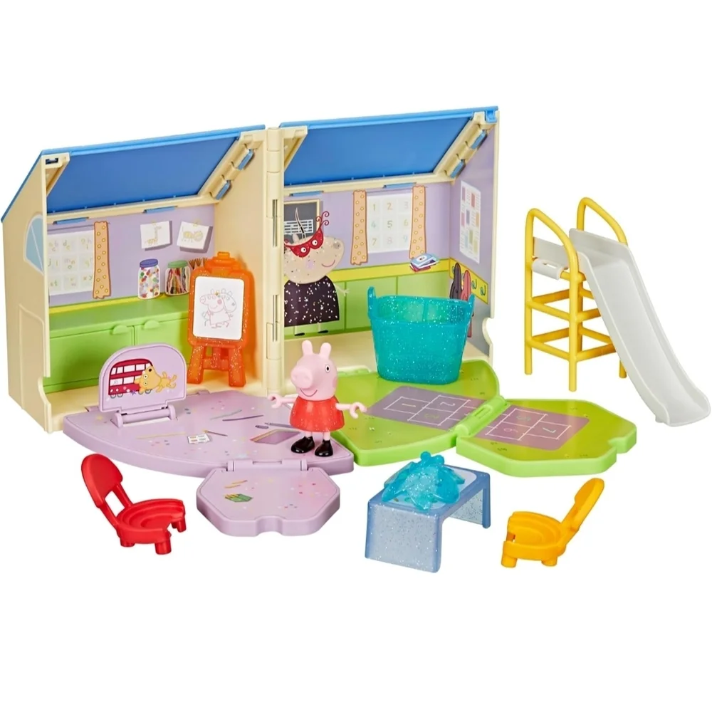 PEPPA PIG Peppa's Pop-Open Playgroup Playset with Figure, 9 Piece